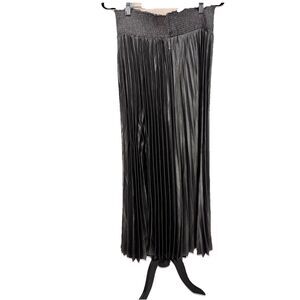 House Of Harlow 1960 Gunmetal Pleated Maxi Skirt Size M NWOT